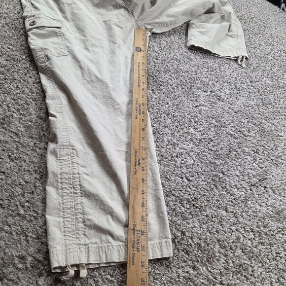 Eddie Bauer Pants Womens 20T Tall Capri Khaki Cargo Ripstop Outdoors Hiking - Picture 5 of 8